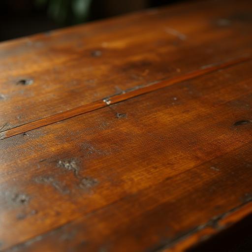 Table ancienne magnifiquement restaurée, montrant une belle patine